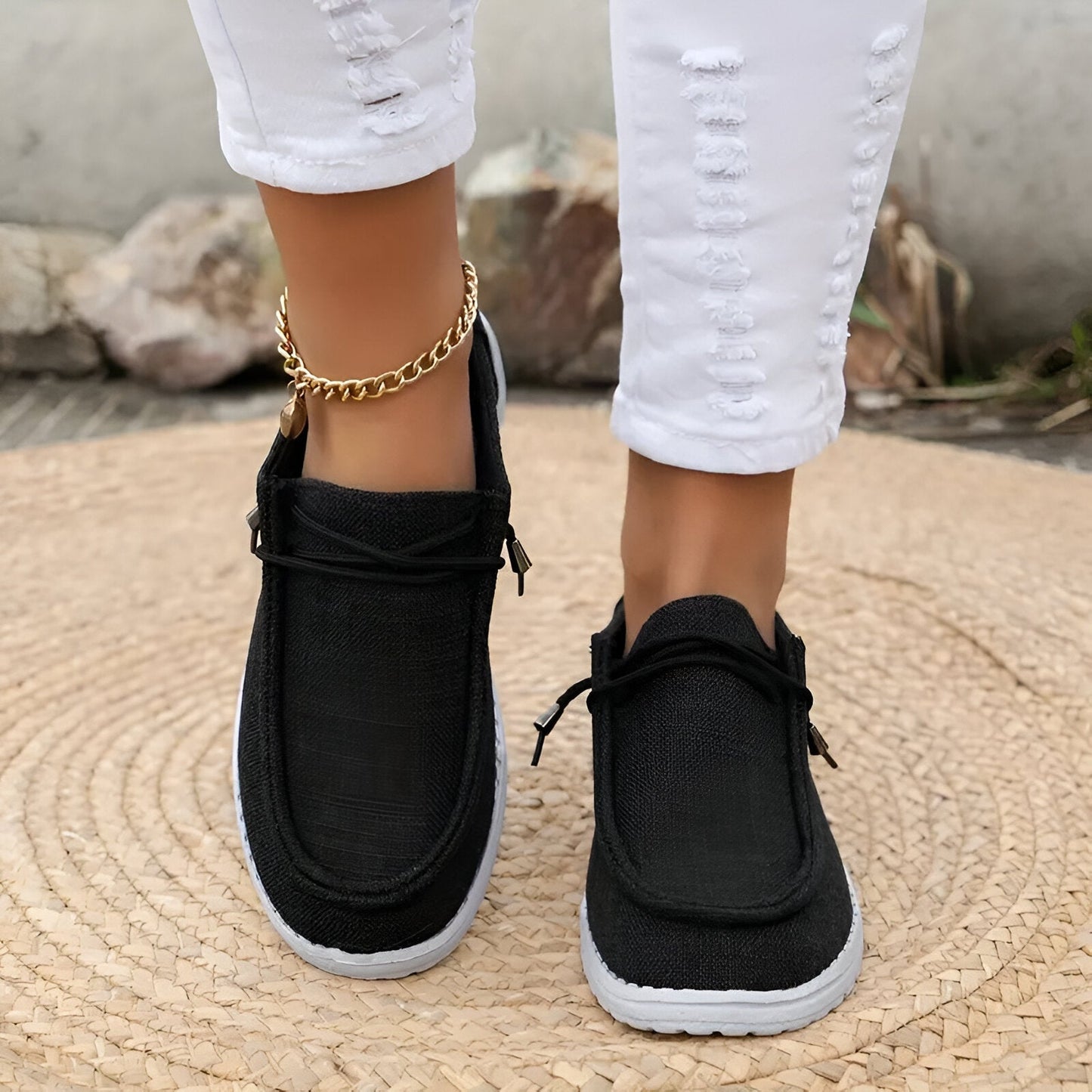 Norvielle Damen Slipperschuhe Bequem