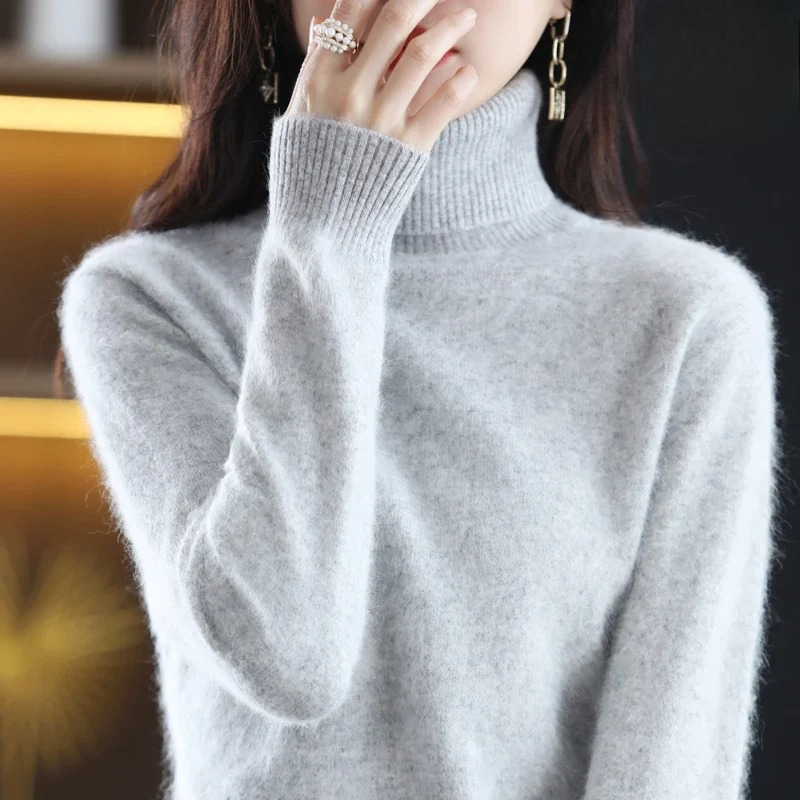 Letizia Damen Rollkragenpullover Elegantes Design