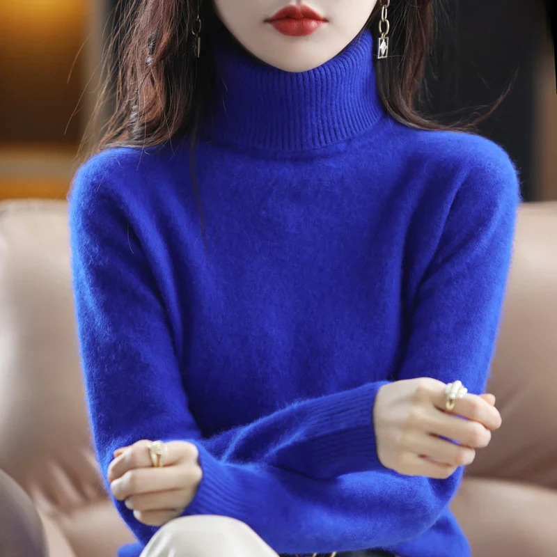 Letizia Damen Rollkragenpullover Elegantes Design