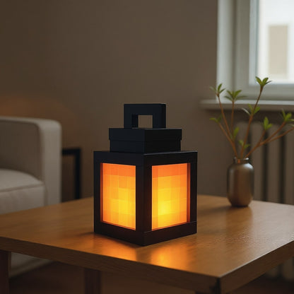 Minecraft Tischlampe Drahtlos Pixellicht Weiß