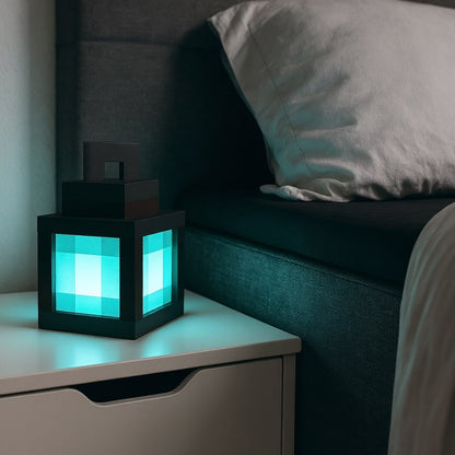 Minecraft Tischlampe Drahtlos Pixellicht Weiß
