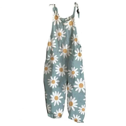 Latzhose Damen Jeans Blumenmuster