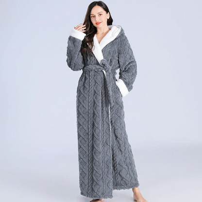 Plüsch-Bademantel Unisex Kapuzenmantel Wohlina