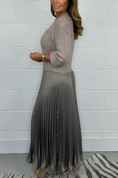 Norvielle Damen Pullover mit Faltenrock