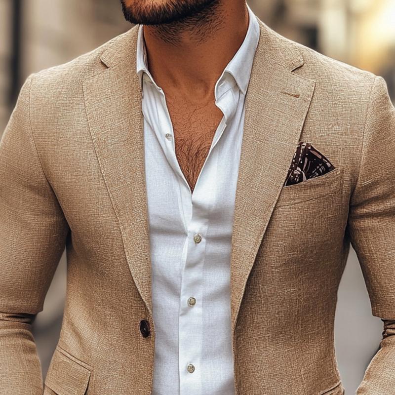 Herren Blazer Klassischer Schnitt 2 Knöpfe