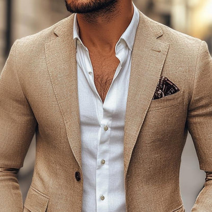 Herren Blazer Klassischer Schnitt 2 Knöpfe