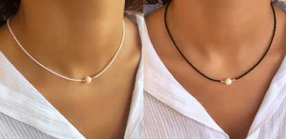 Norvielle Perlenkette Eleganz Weiß