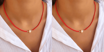 Norvielle Perlenkette Eleganz Weiß