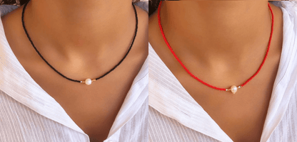 Norvielle Perlenkette Eleganz Weiß