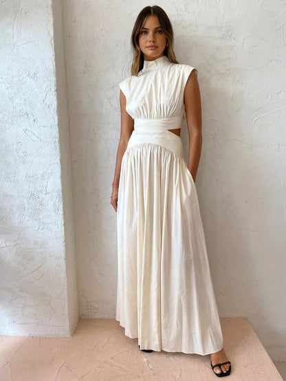 Damen Maxikleid Offene Seitenpartien - Norvielle