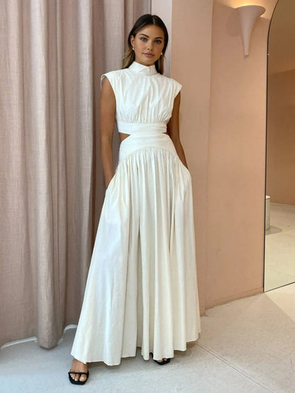 Damen Maxikleid Offene Seitenpartien
