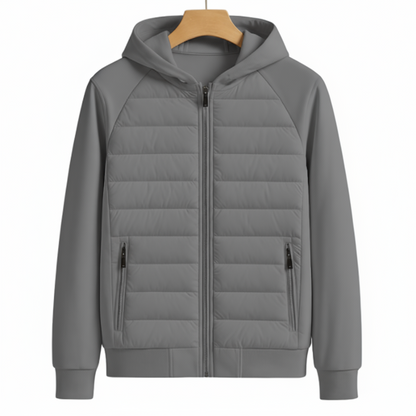 Herren Übergangsjacke Leicht Wattiert Mit Kapuze Modern