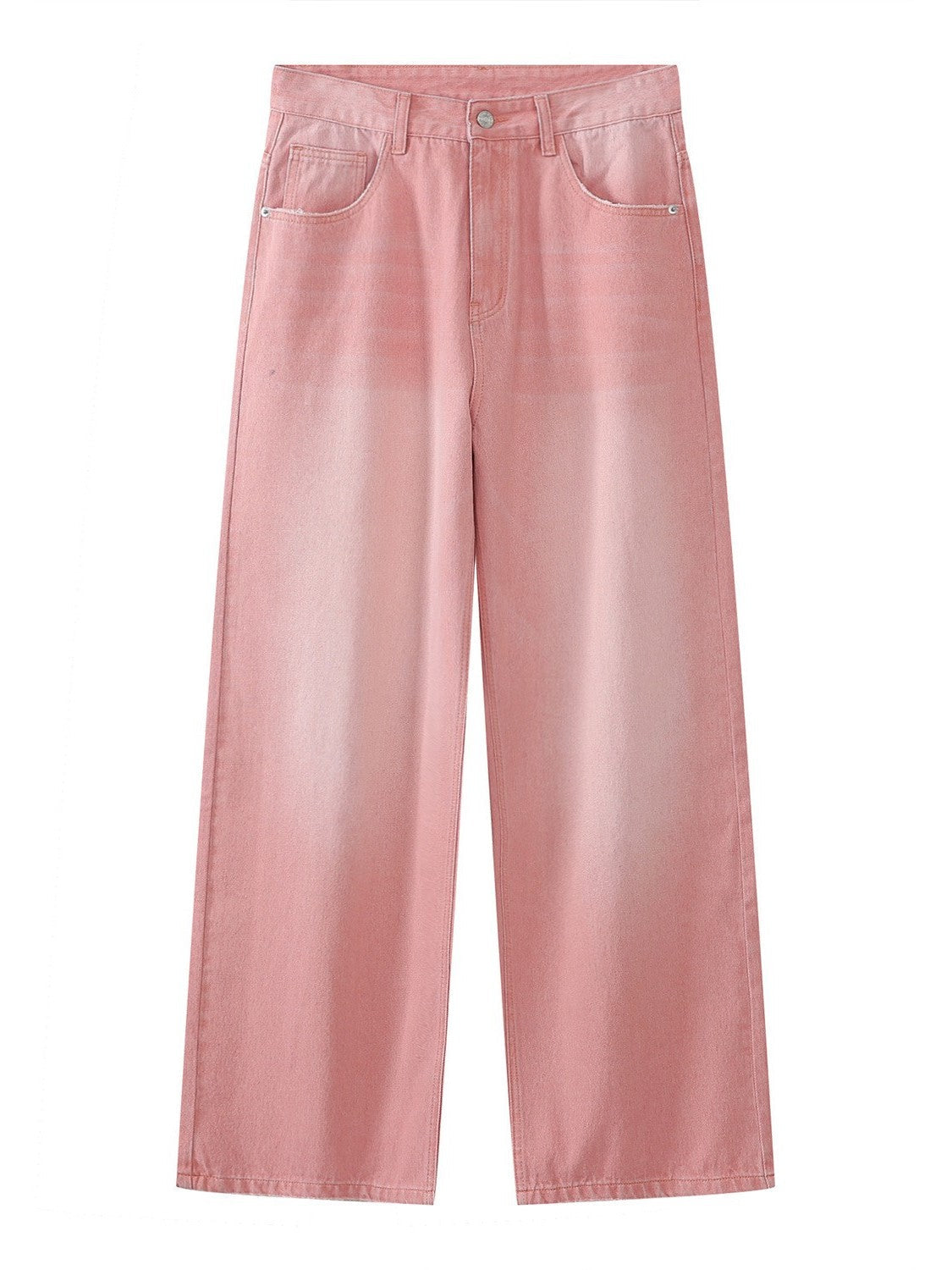 Norvielle Damen Upcycled Baggy Jeans Ausgebleicht Leicht