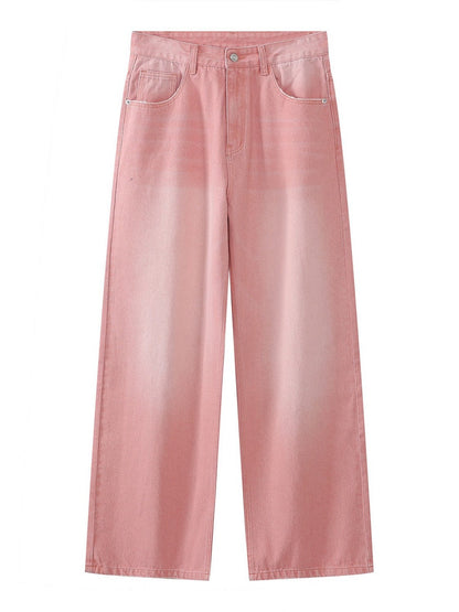 Norvielle Damen Upcycled Baggy Jeans Ausgebleicht Leicht