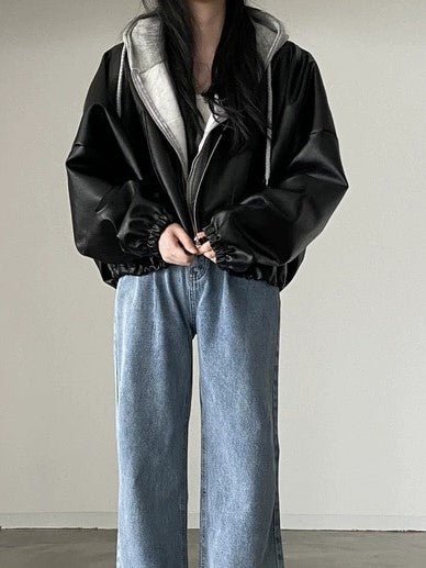 Norvielle Damen Jacke Kordelzug Kragen