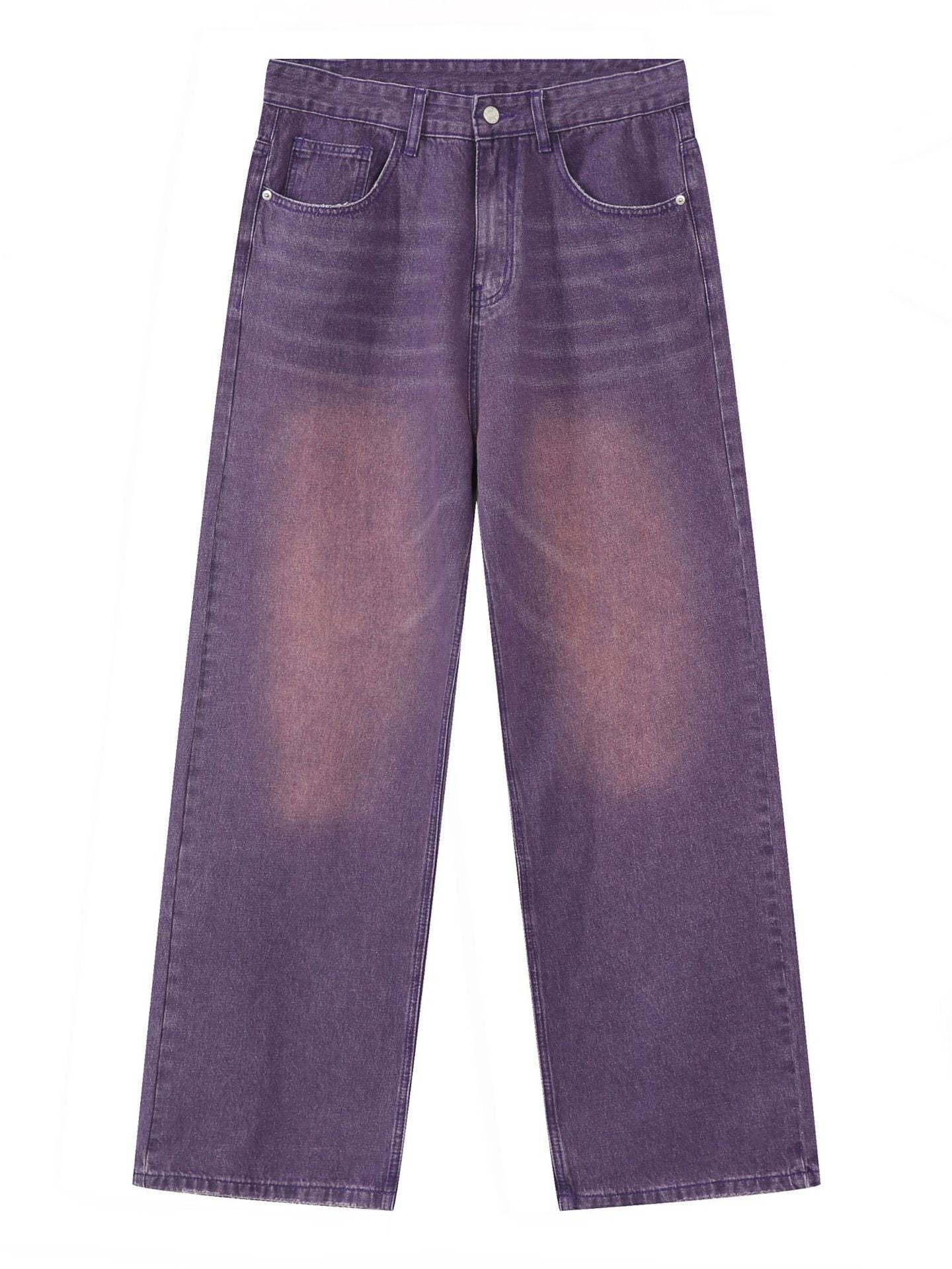 Norvielle Damen Upcycled Baggy Jeans Ausgebleicht Leicht