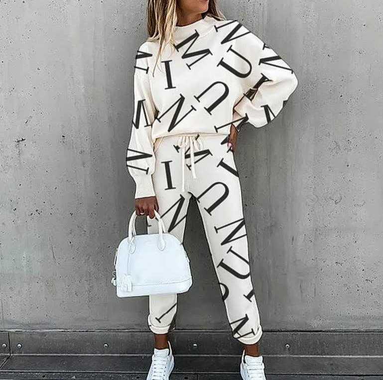 Damen Trainingsanzug Bedruckt Trendy Norvielle