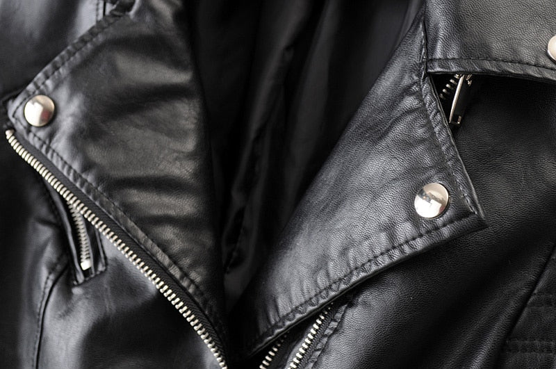 Damen Biker-Lederjacke