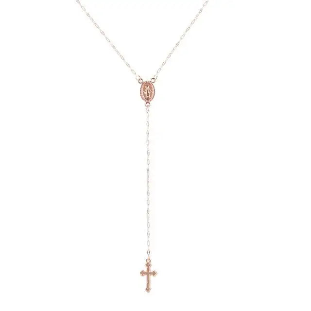 Elegante Damen Rosenkranz Kette