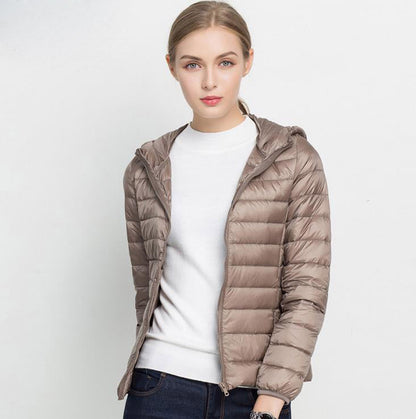 Norvielle Damen Daunenjacke Kapuze