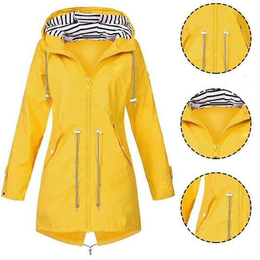 Norvielle Herren Regenjacke Wasserdicht Lang - Norvielle