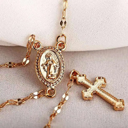 Elegante Damen Rosenkranz Kette