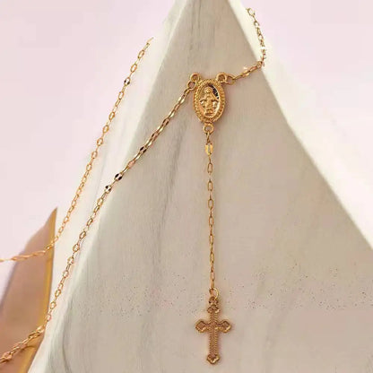 Elegante Damen Rosenkranz Kette