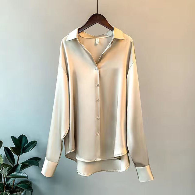 Damen Bluse Übergroß Langärmelig