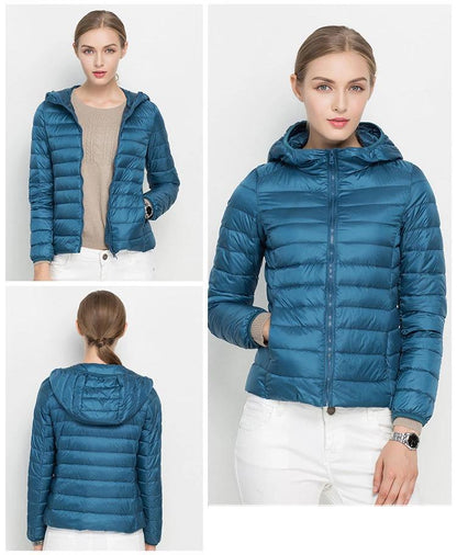 Norvielle Damen Daunenjacke Kapuze