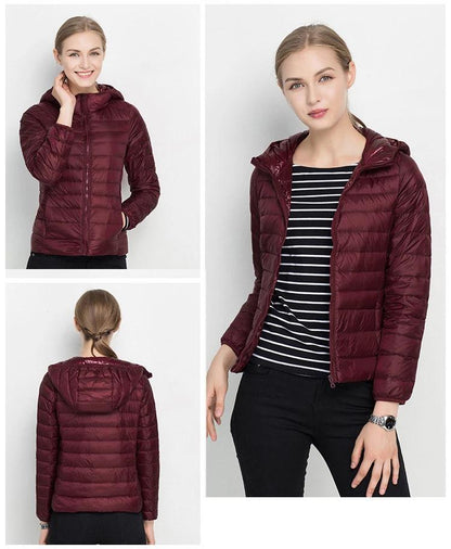 Norvielle Damen Daunenjacke Kapuze