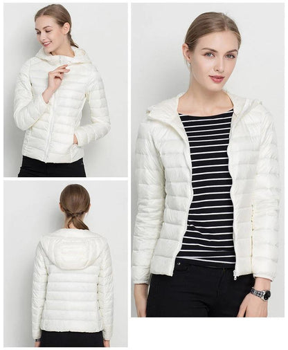 Norvielle Damen Daunenjacke Kapuze