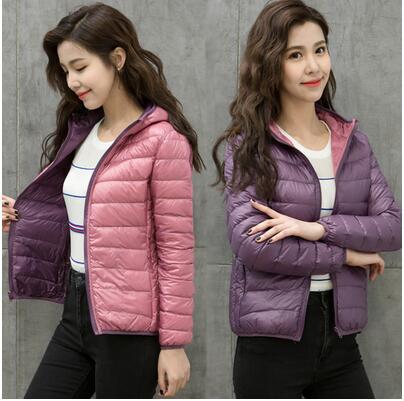 Velmora Damen Wende-Daunenjacke Leicht Warm Wasserabweisend