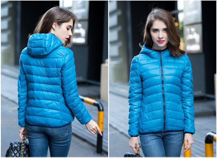 Velmora Damen Wende-Daunenjacke Leicht Warm Wasserabweisend