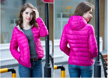 Velmora Damen Wende-Daunenjacke Leicht Warm Wasserabweisend