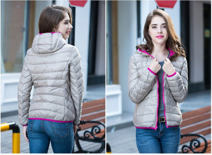 Velmora Damen Wende-Daunenjacke Leicht Warm Wasserabweisend