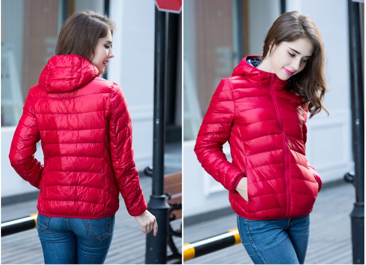 Velmora Damen Wende-Daunenjacke Leicht Warm Wasserabweisend