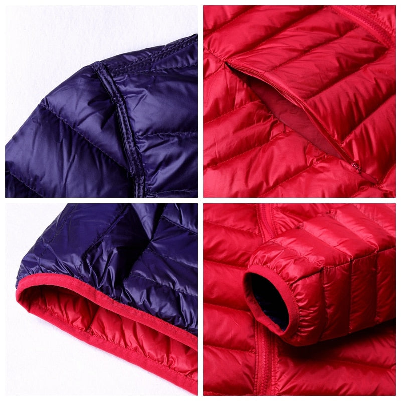 Velmora Damen Wende-Daunenjacke Leicht Warm Wasserabweisend