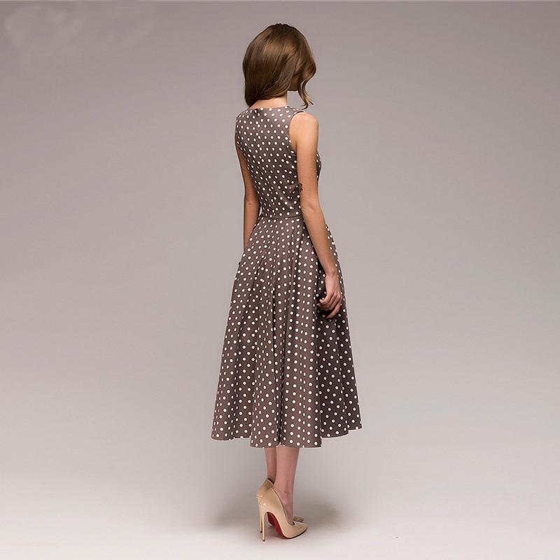 Damen Gepunktetes Kleid Ferna