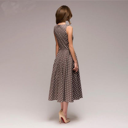 Damen Gepunktetes Kleid Ferna