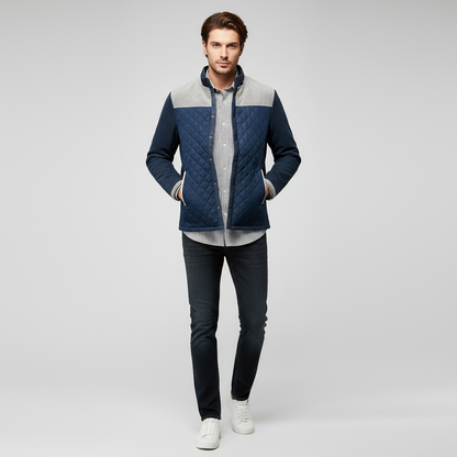 Herren Herbstjacke Ausgewogener Schnitt Schwarz - Norvielle