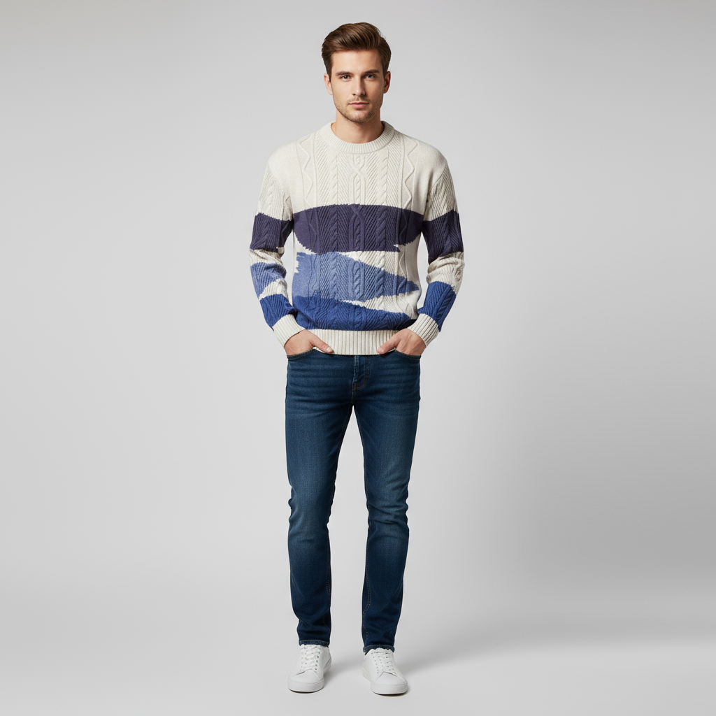 Herren Strickpullover Locker Freizeitpassform - Norvielle