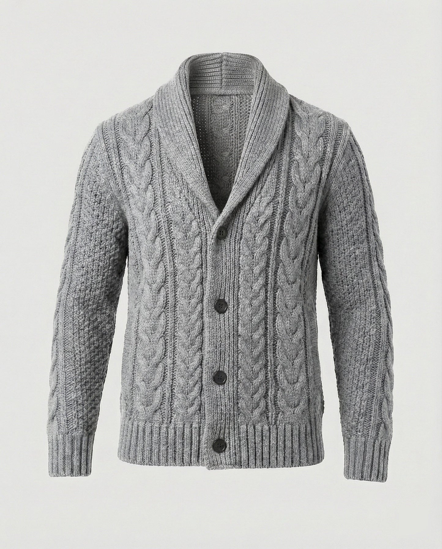 Warme Strickjacke Zopfmuster