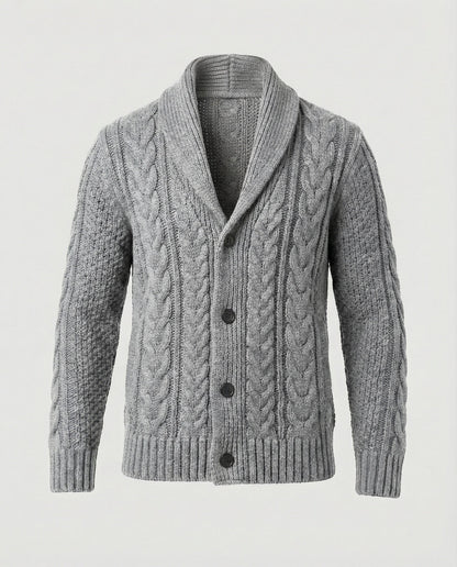 Warme Strickjacke Zopfmuster