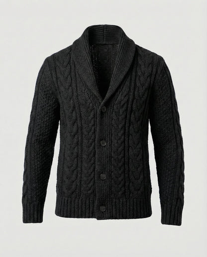 Warme Strickjacke Zopfmuster