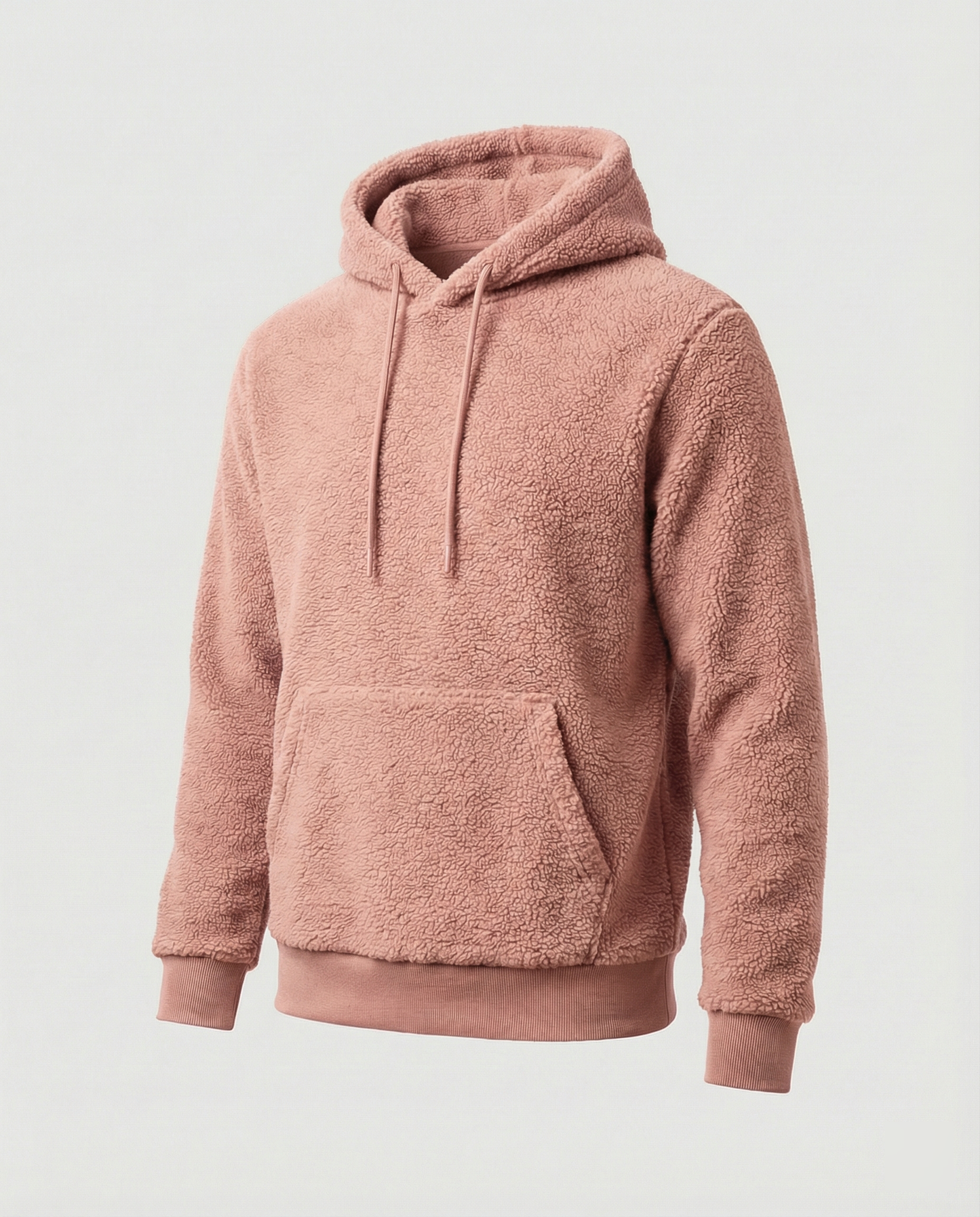 Herren Teddy Pullover Kuscheliger Baumwolle Beige