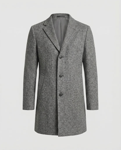 Herren Mantel Elegant Herbst Leder
