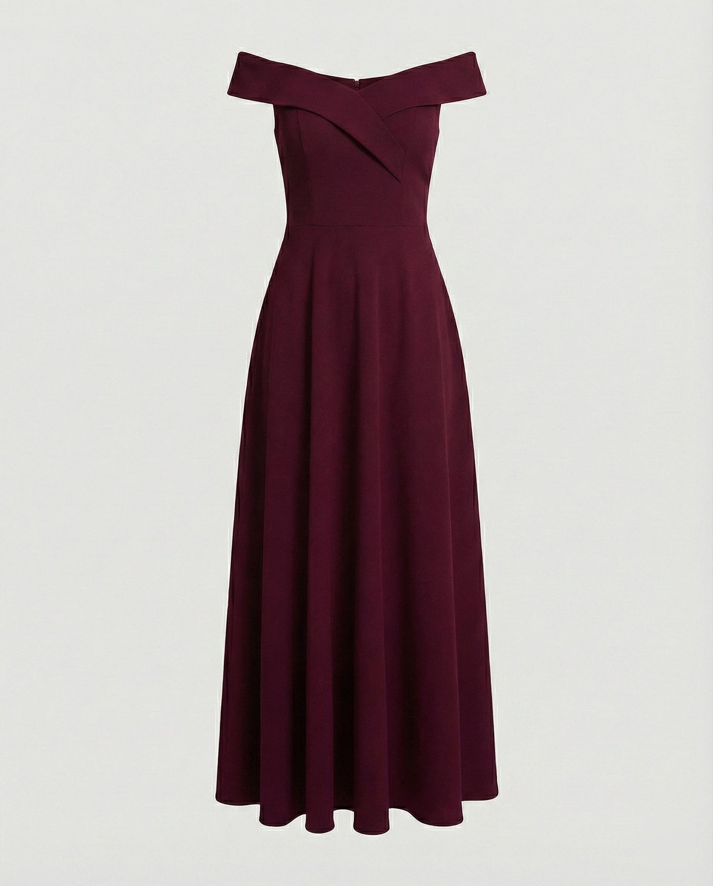 Norvielle Damen Off-Shoulder Abendkleid Lang Elegant
