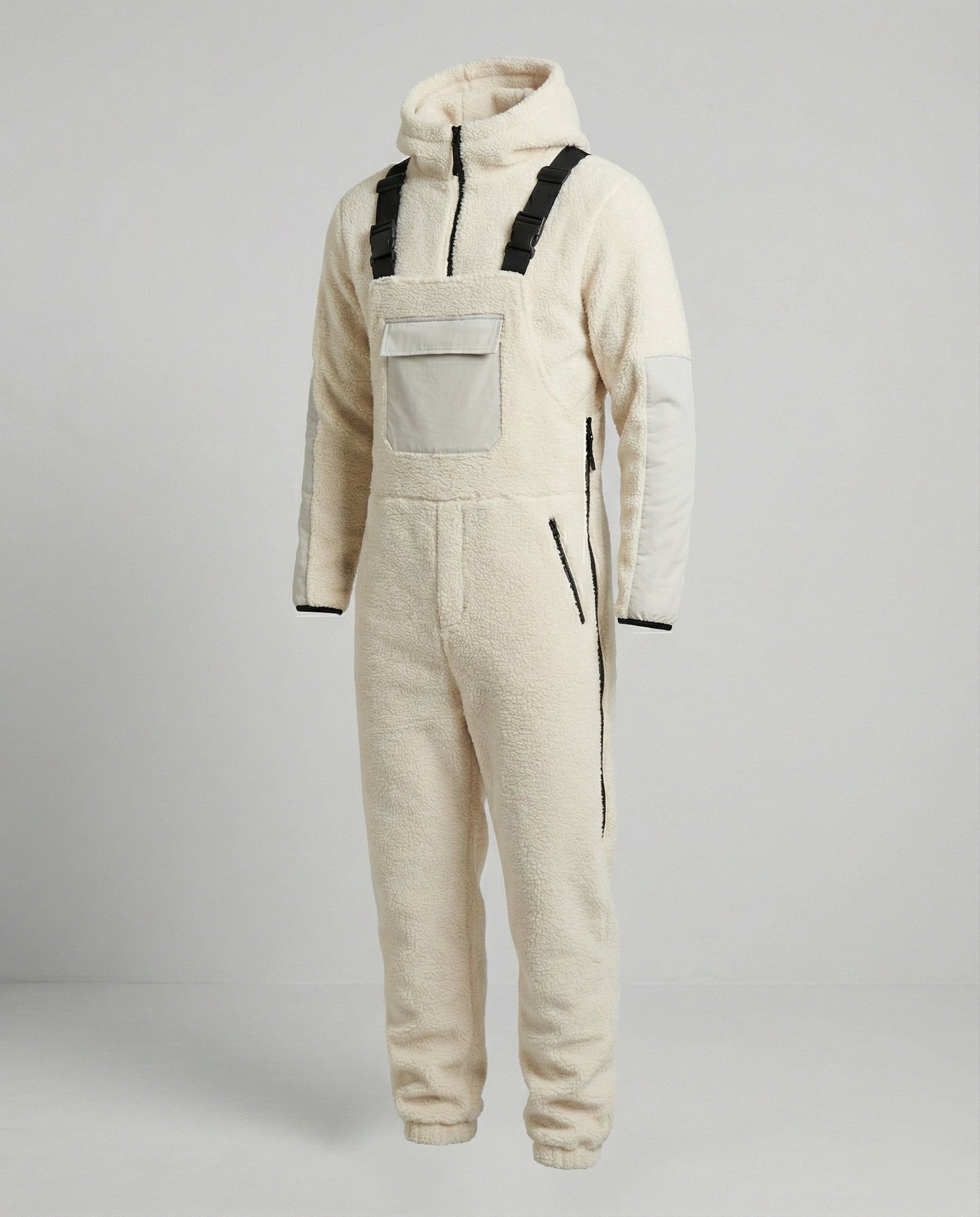 Herren Steppoverall Mit Kapuze Verstellbare Träger Bequem