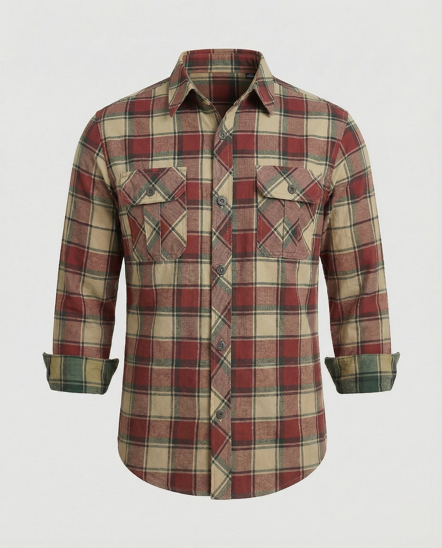 Herren Langarmhemd Flanell