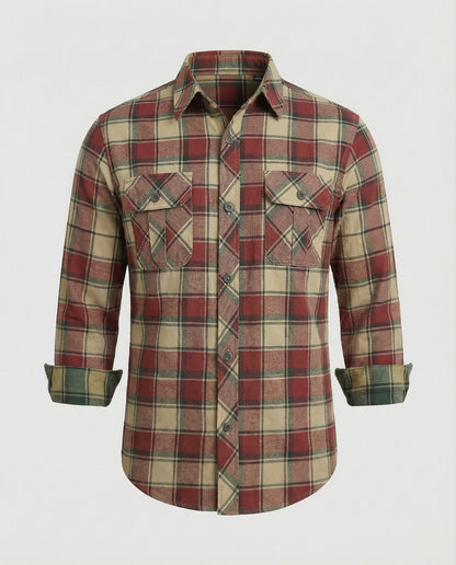 Herren Langarmhemd Flanell